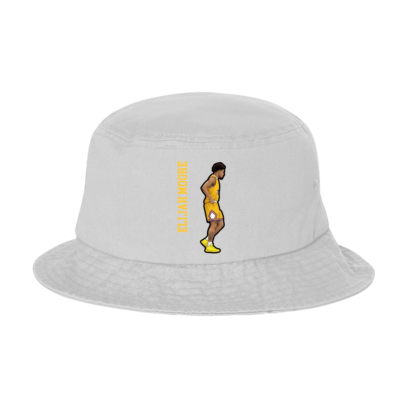 Bucket Cap — Name Vertical in White