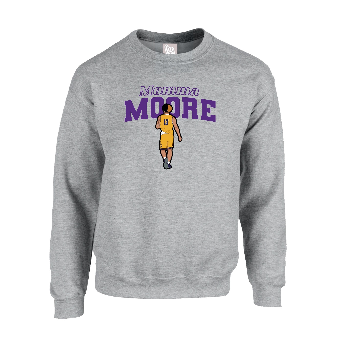 Fleece Crew — Mothers Day Block in Grey