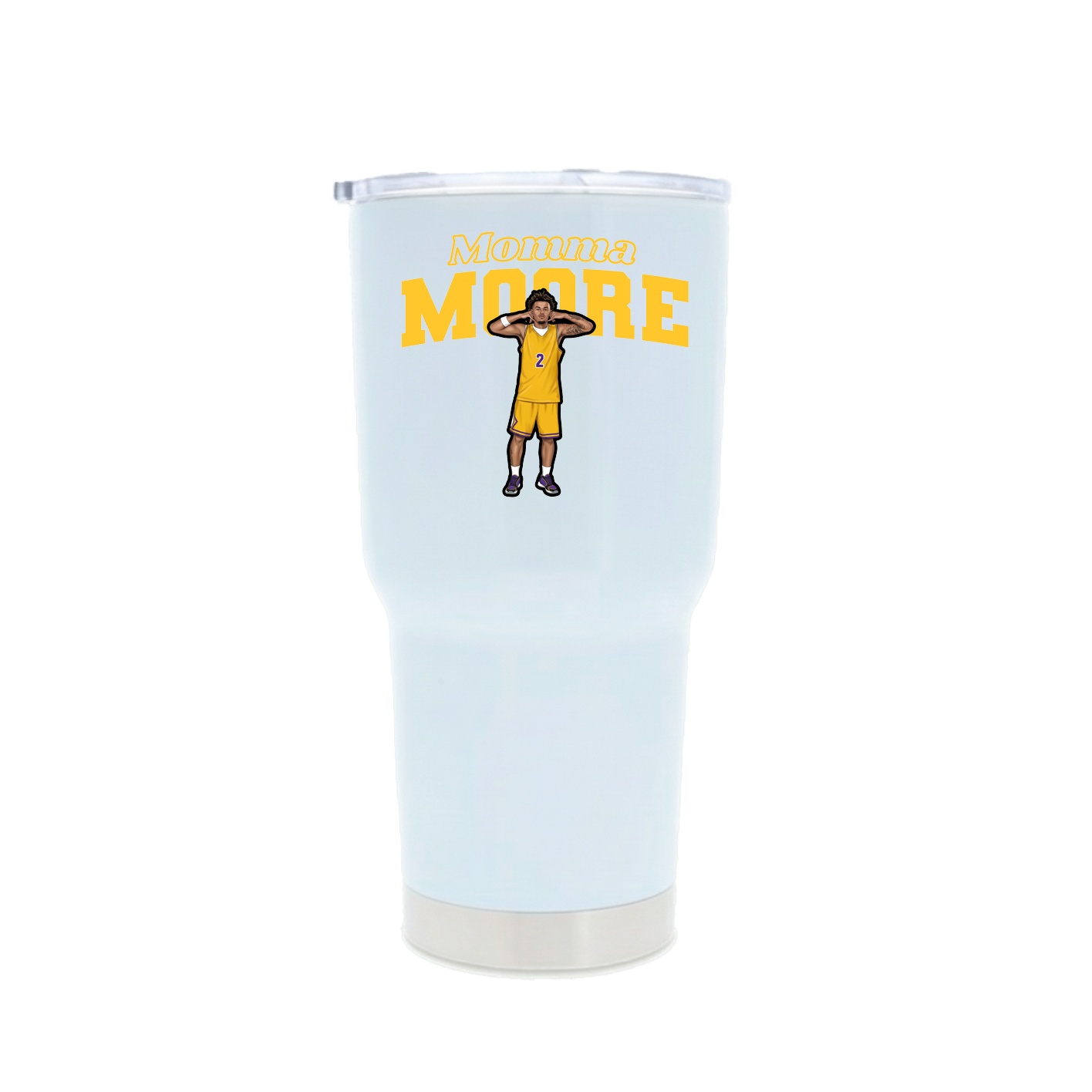 30oz Stainless Steel Tumbler — Mothers Day Block in White