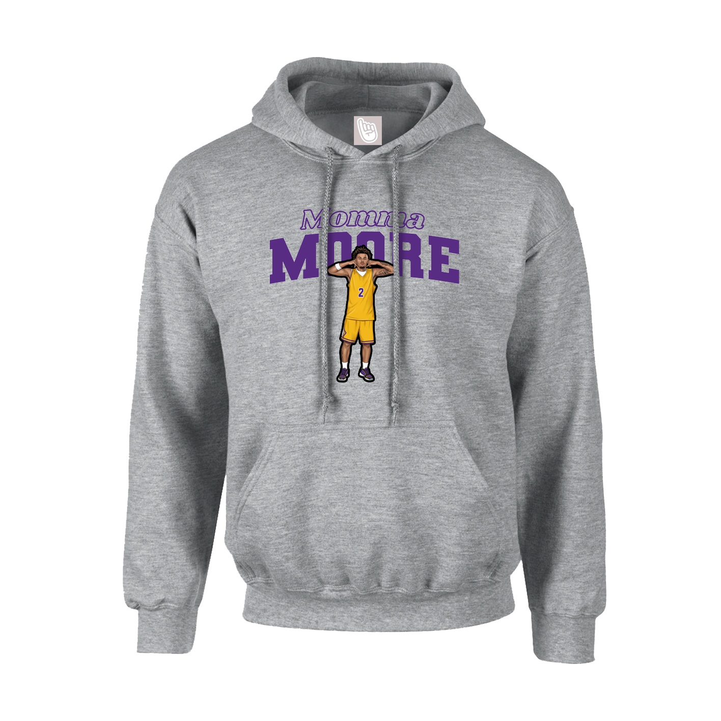 Hoodie — Mothers Day Block in Grey