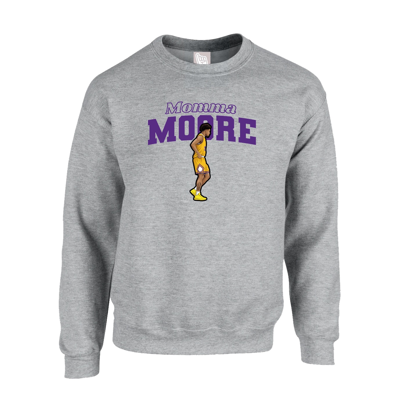 Fleece Crew — Mothers Day Block in Grey