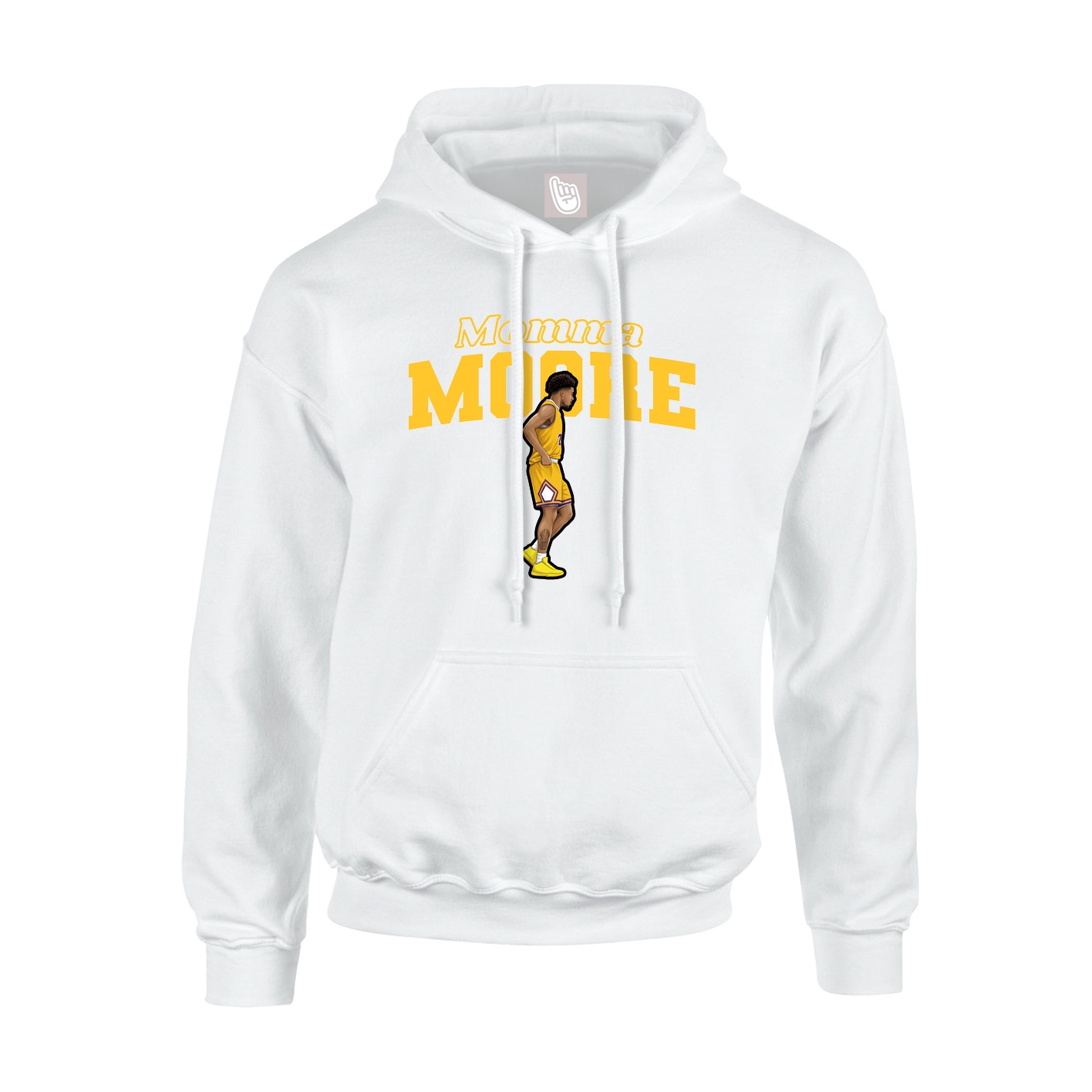 Youth Hoodie — Mothers Day Block in White