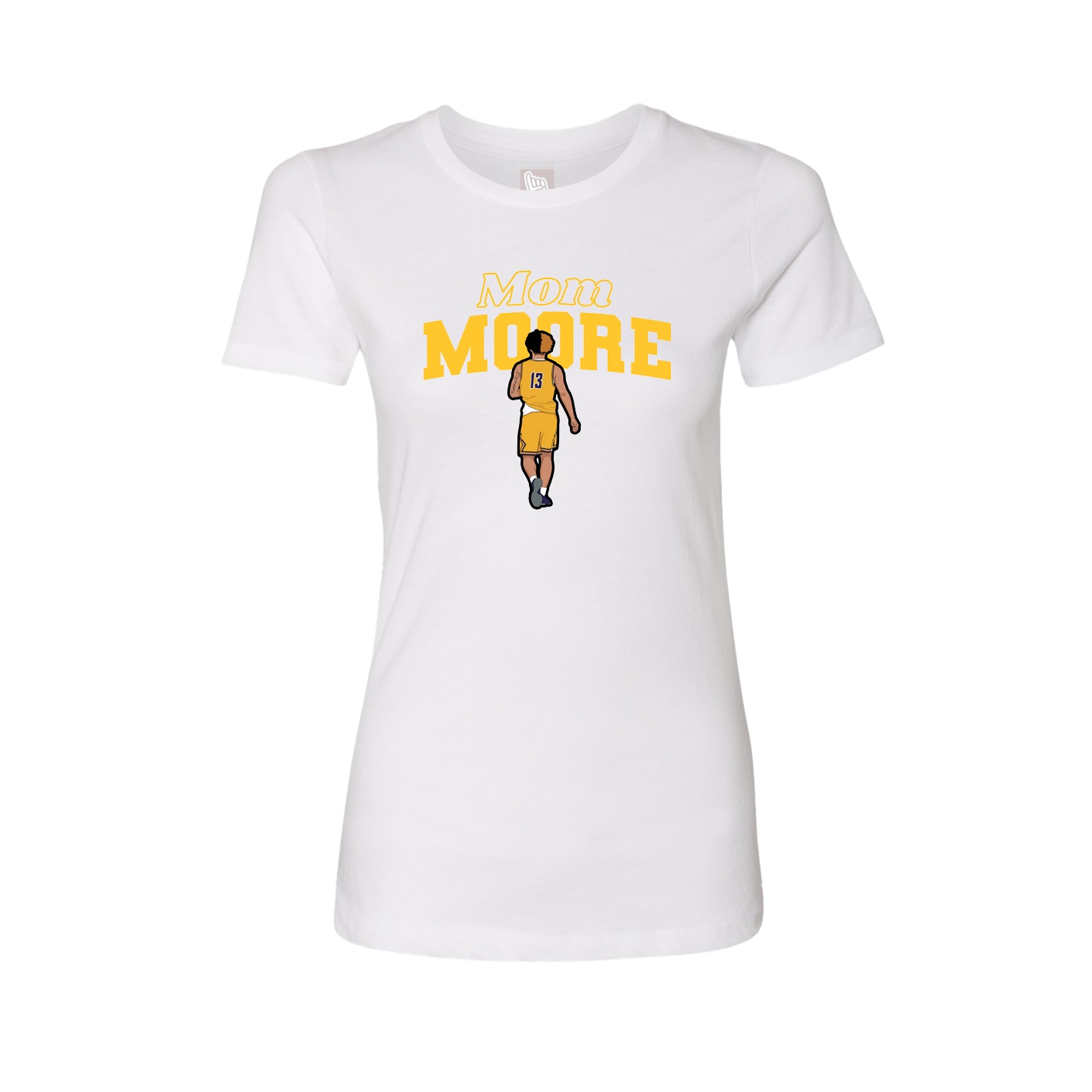 Womens Tee — Mothers Day Block in White