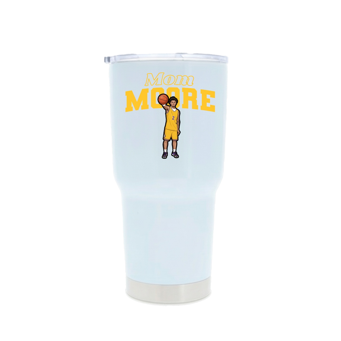 30oz Stainless Steel Tumbler — Mothers Day Block in White