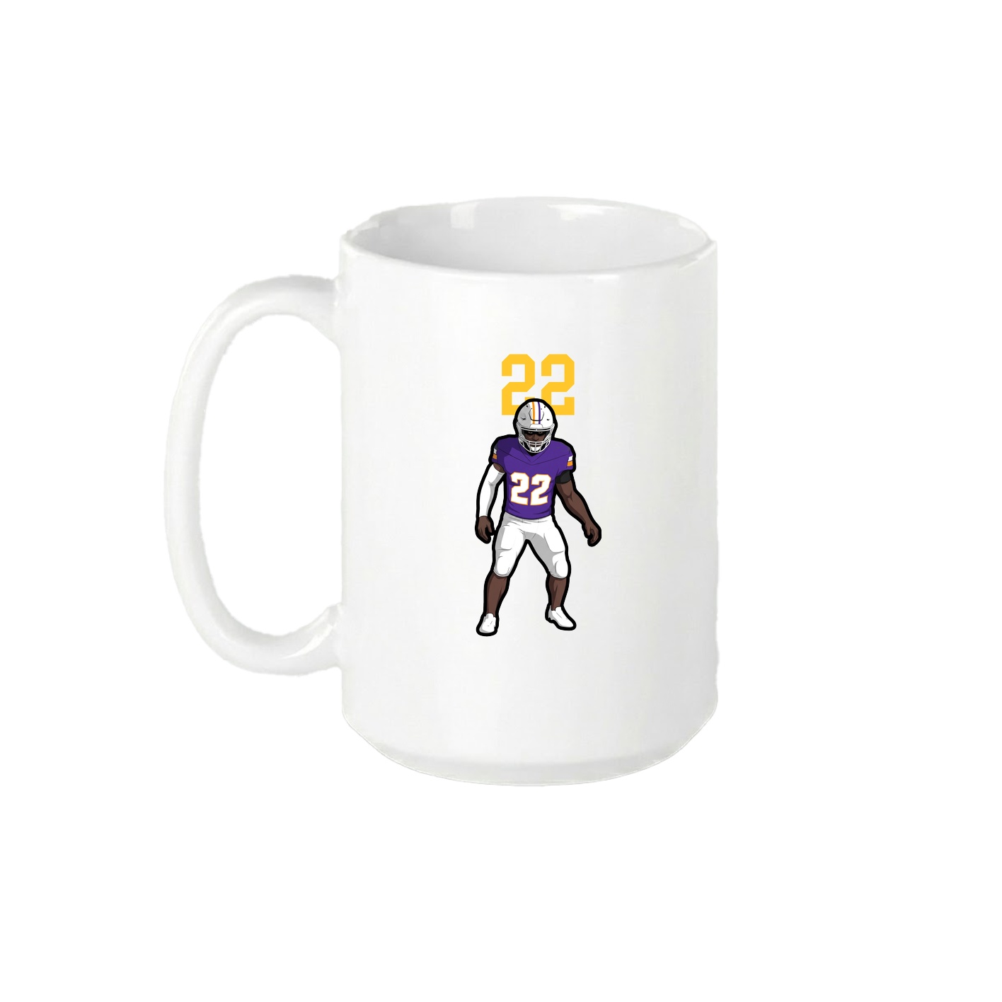 15oz Coffee Mug — Number Top in White