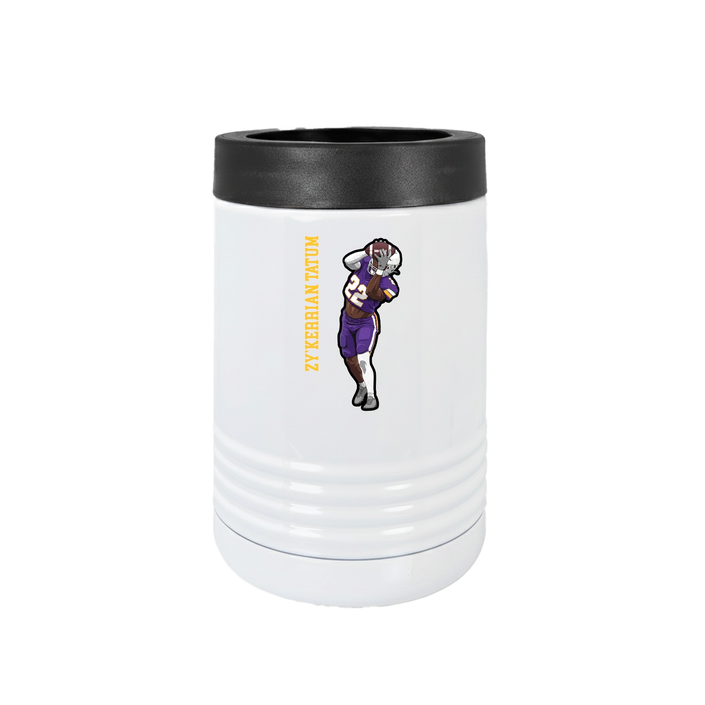 Beverage Holder — Name Vertical in White