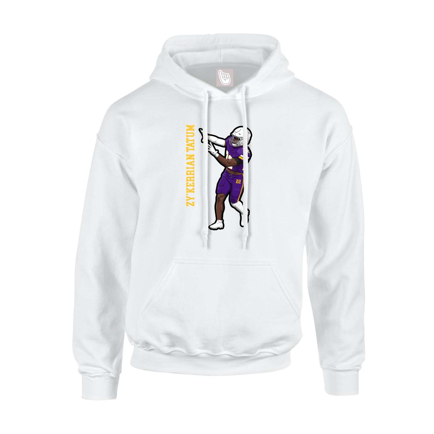 Hoodie — Name Vertical in White