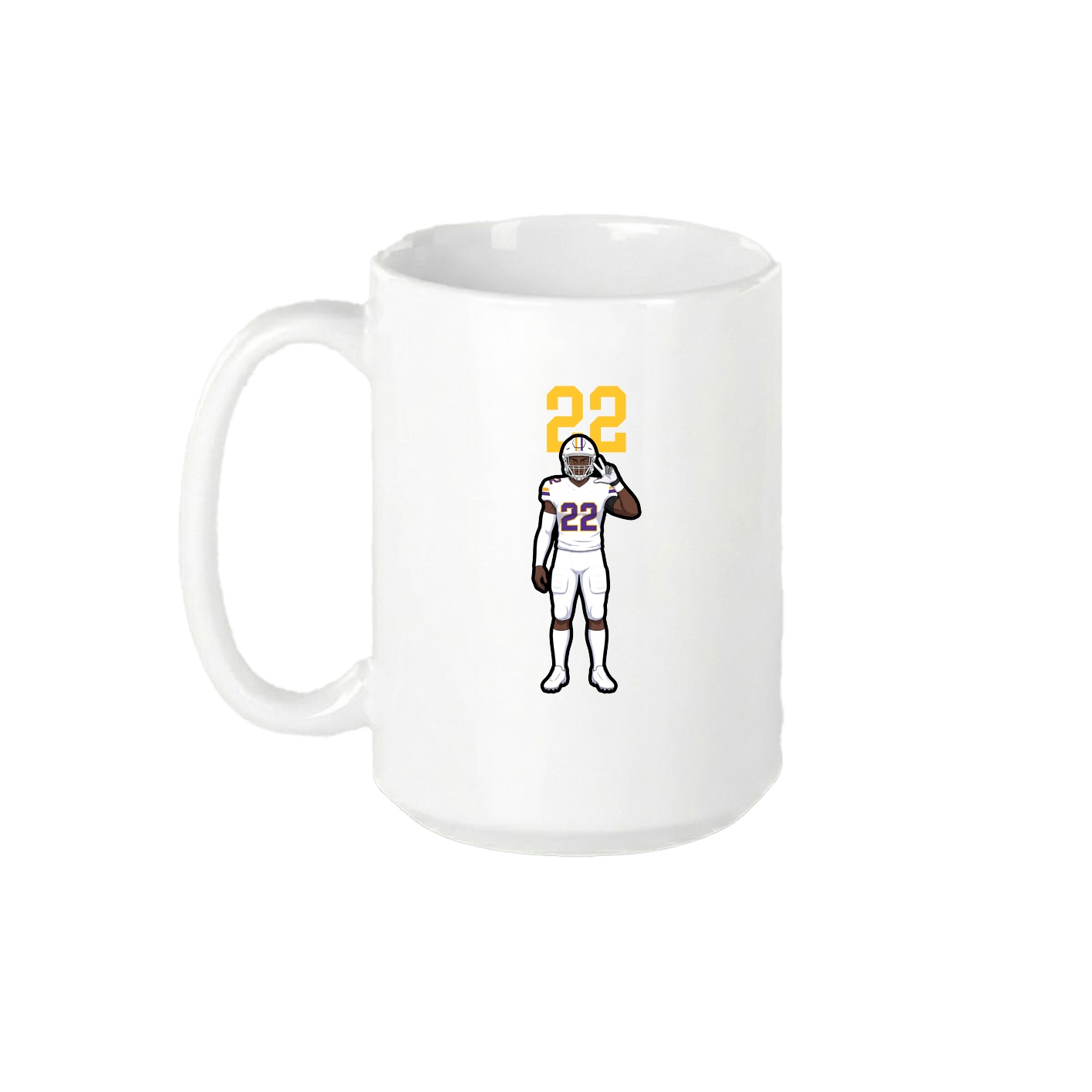 15oz Coffee Mug — Number Top in White