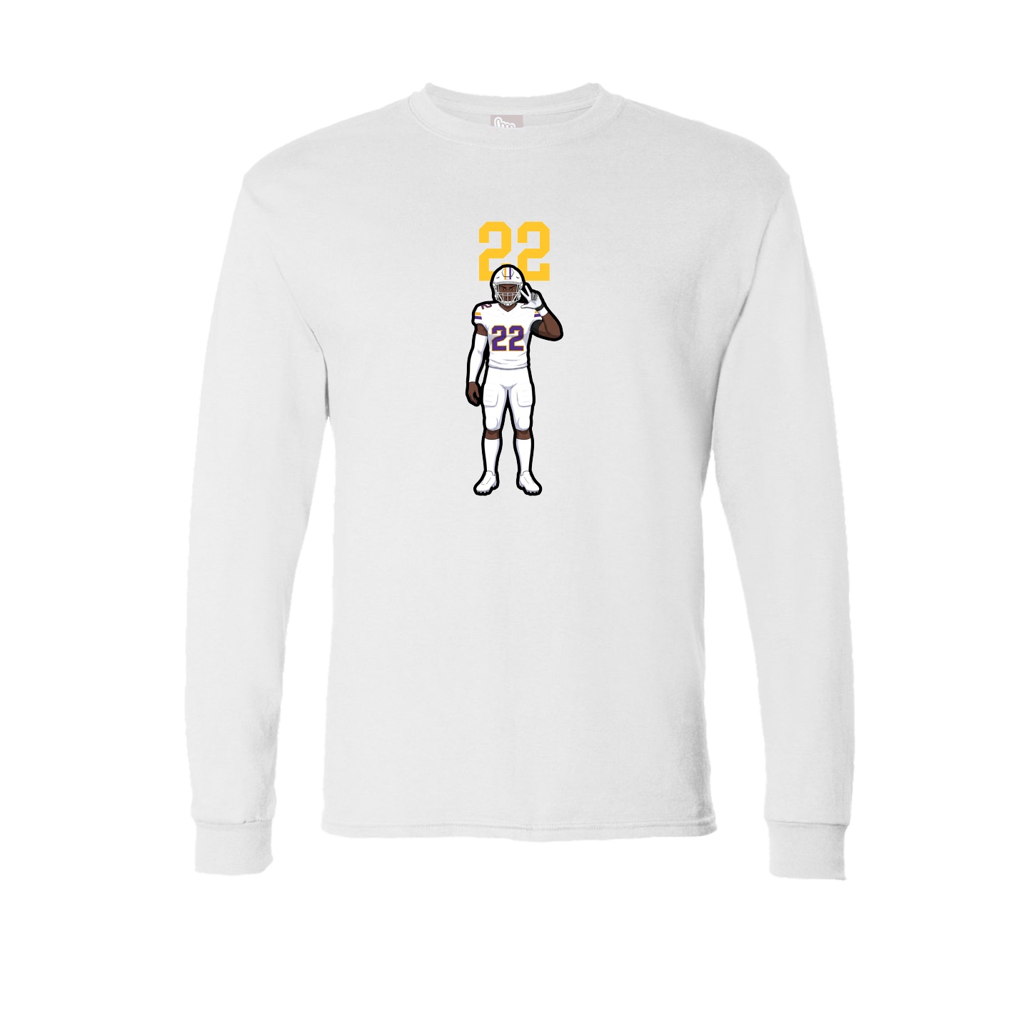 Long Sleeve Tee — Number Top in White