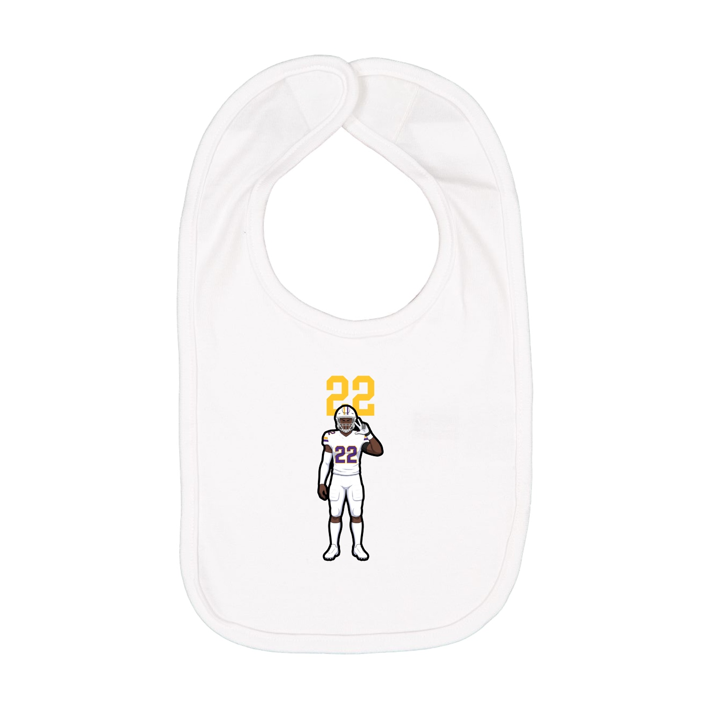 Infant Bib — Number Top in White
