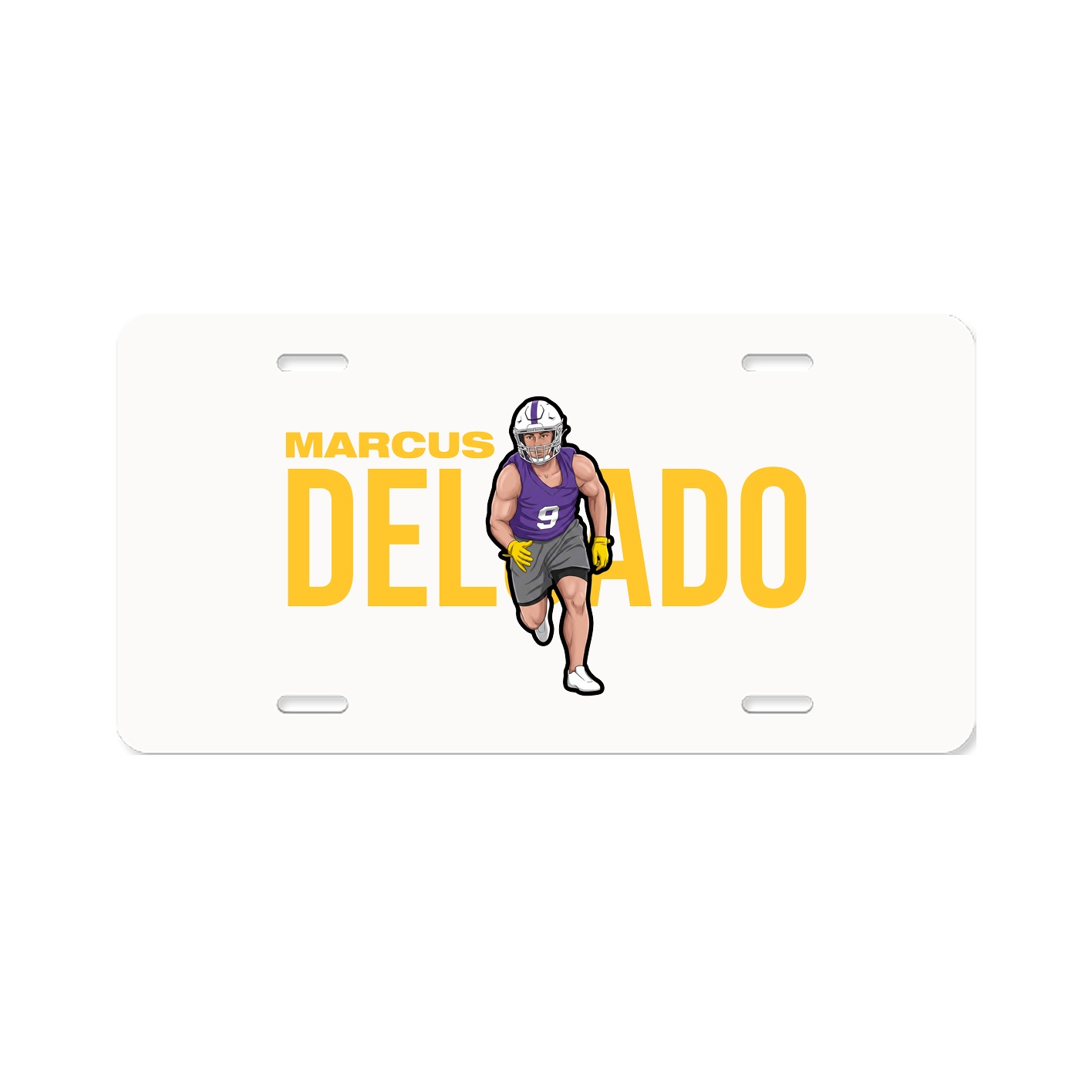 License Plate — Player Name in Classic
