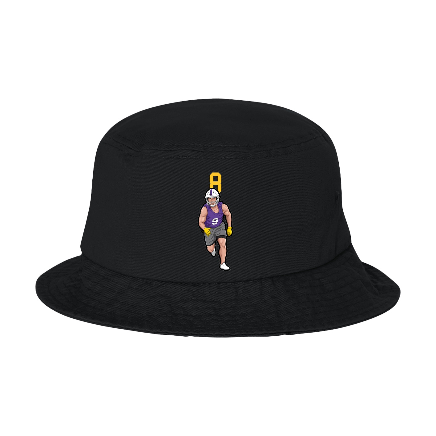 Bucket Cap — Number Top in Black