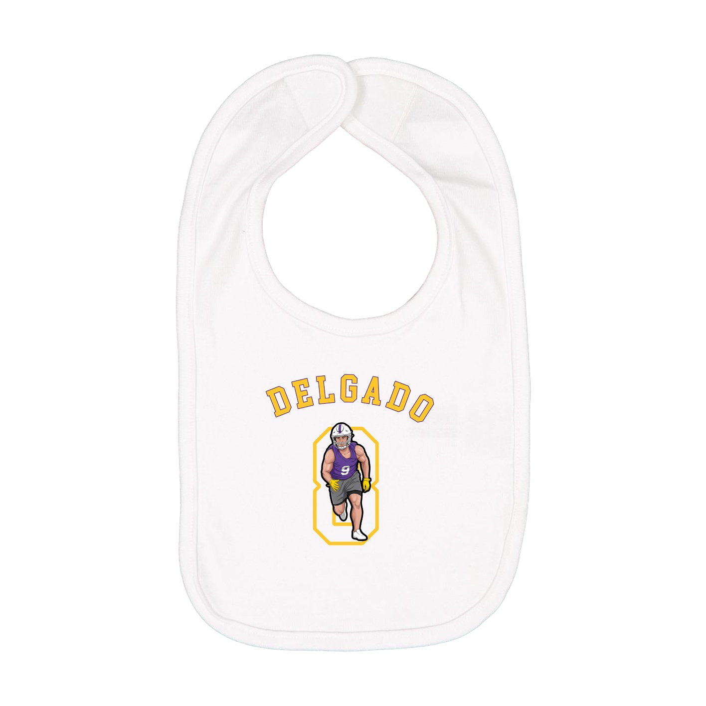 Infant Bib — Shirsey Arch in White