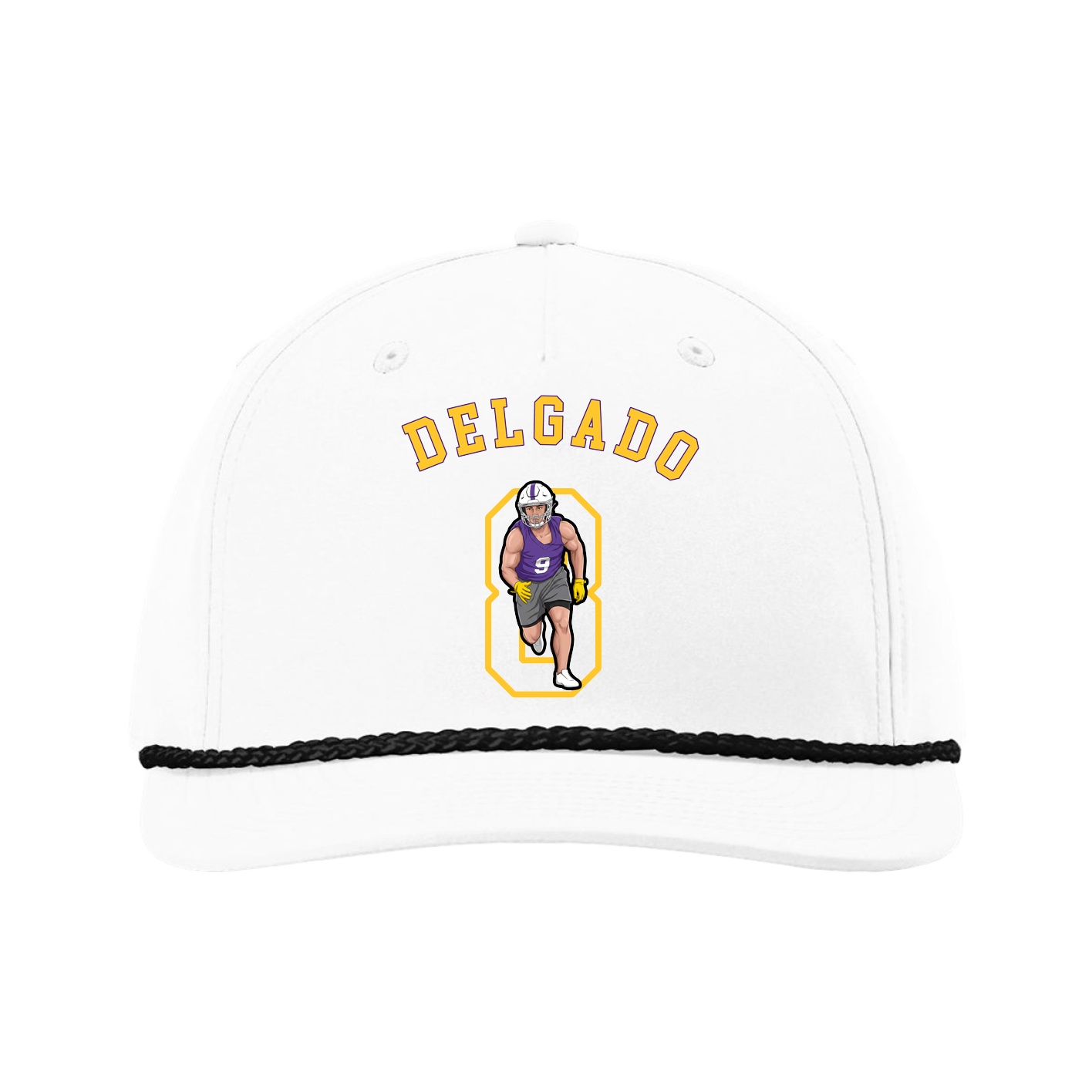 Five-Panel Classic Rope Cap — Shirsey Arch in White