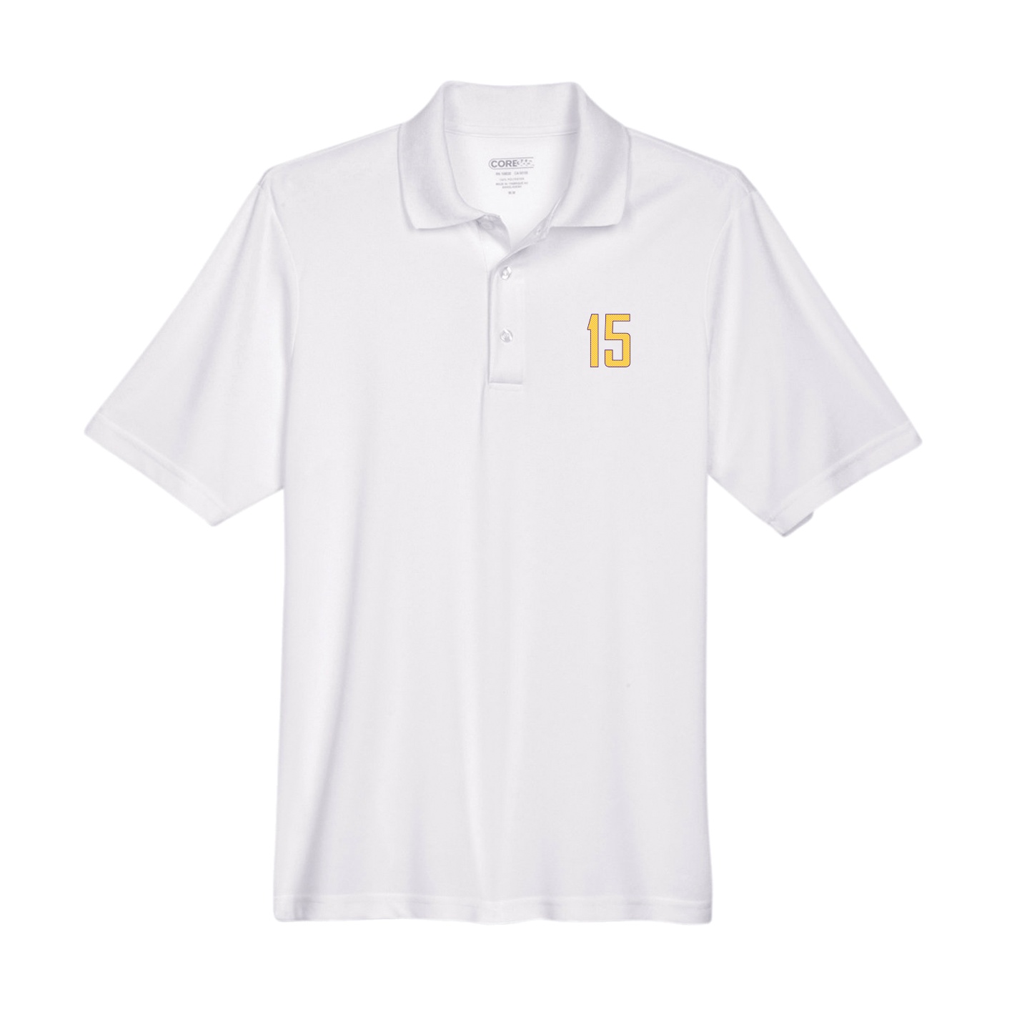 Performance Polo — Front Shirsy in White