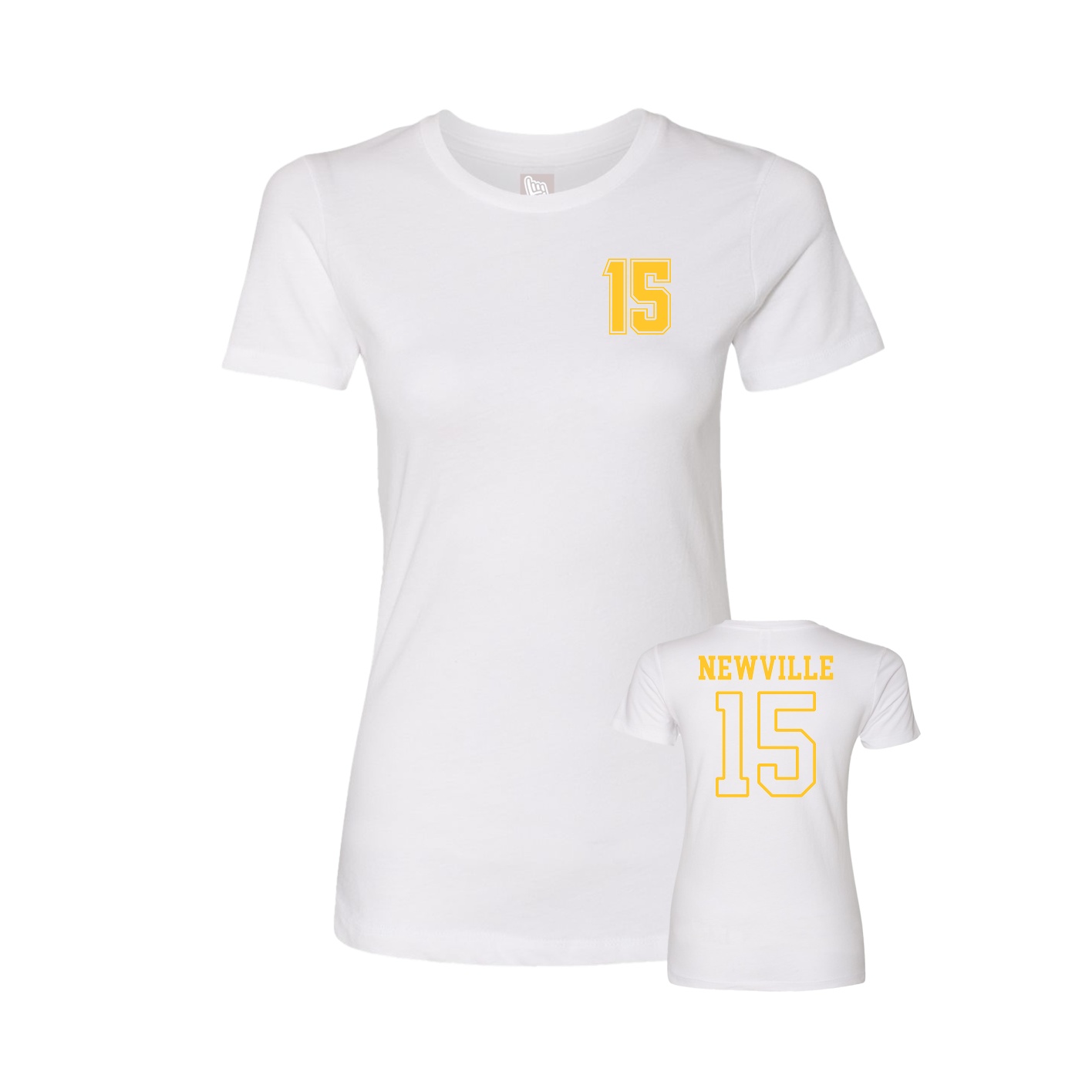 Womens Tee — Chest Back in White