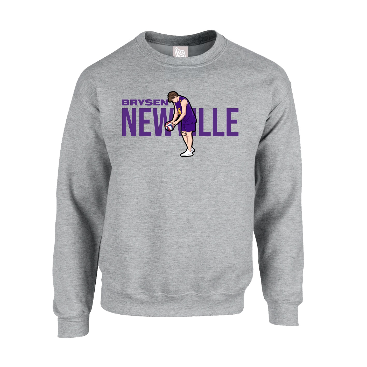 Fleece Crew — Player Name in Grey