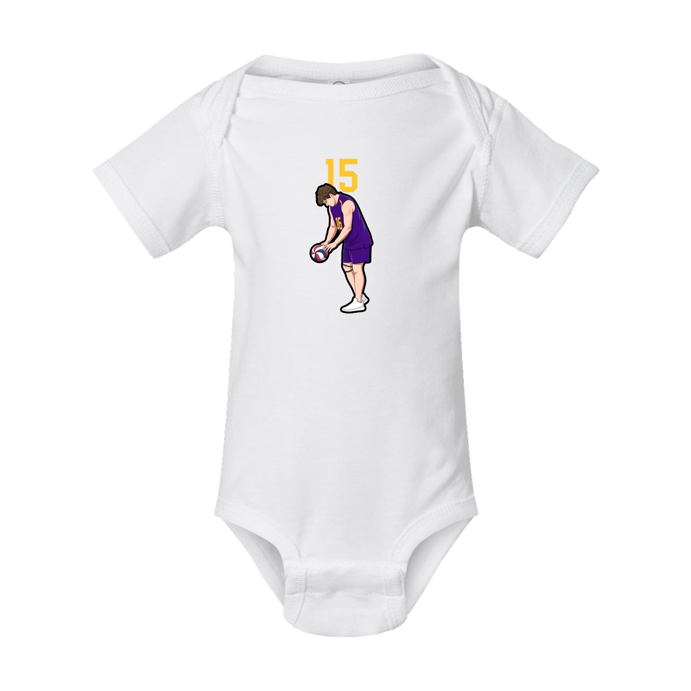 Baby Onesie — Number Top in White