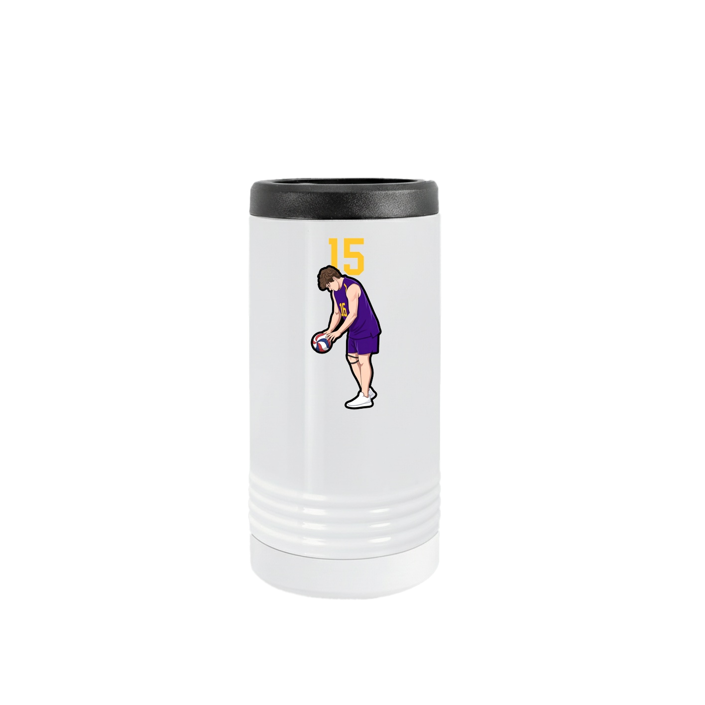 Slim Beverage Holder — Number Top in White