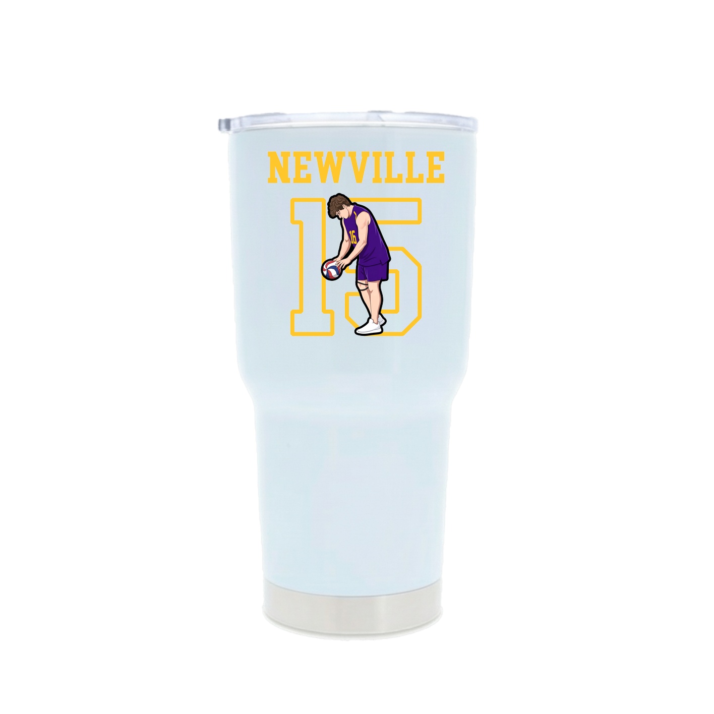 30oz Stainless Steel Tumbler — Shirsey in White