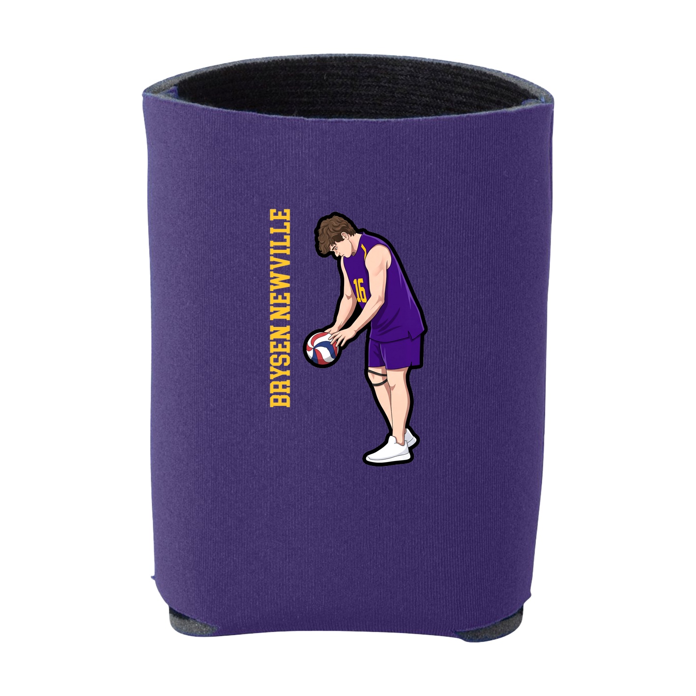 Can Holder — Name Vertical in Purple