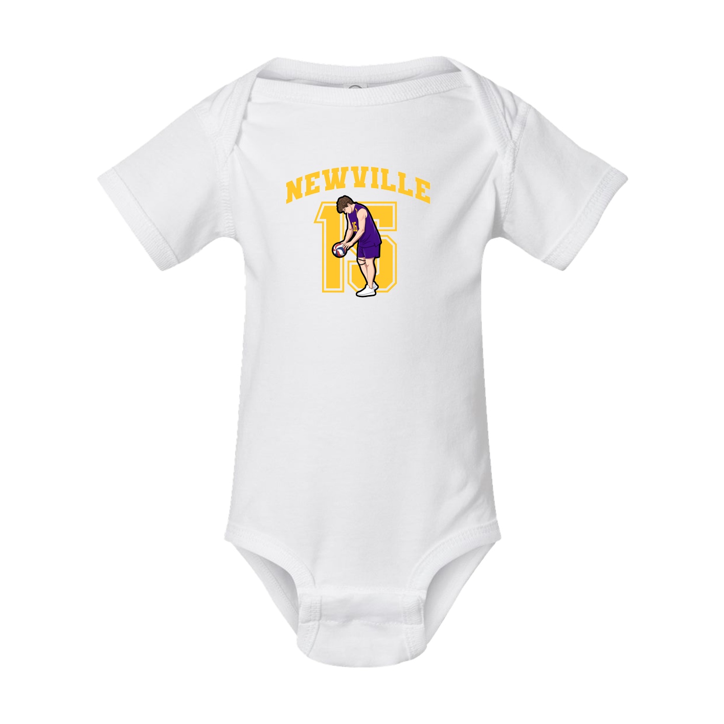 Baby Onesie — Number in White