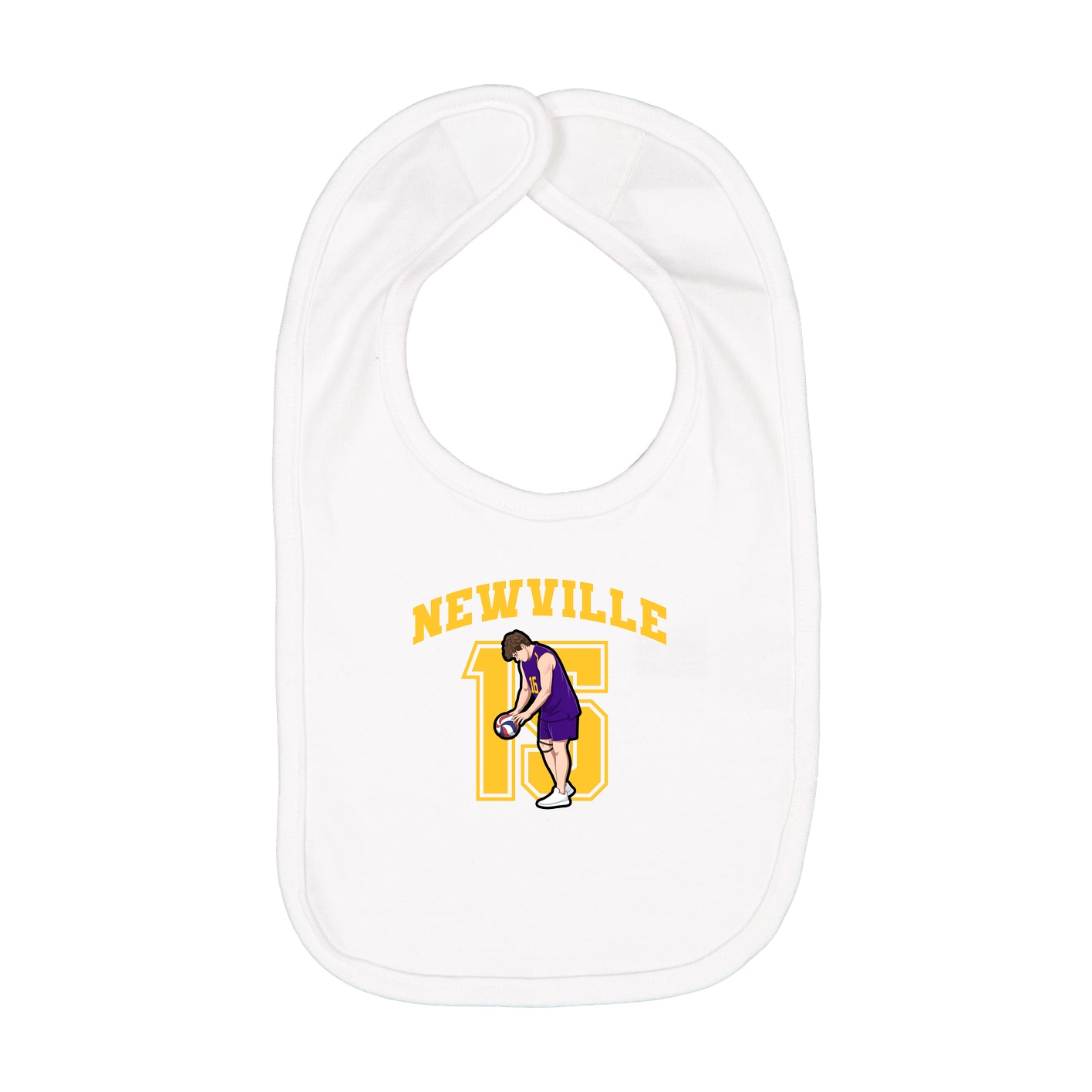 Infant Bib — Number in White