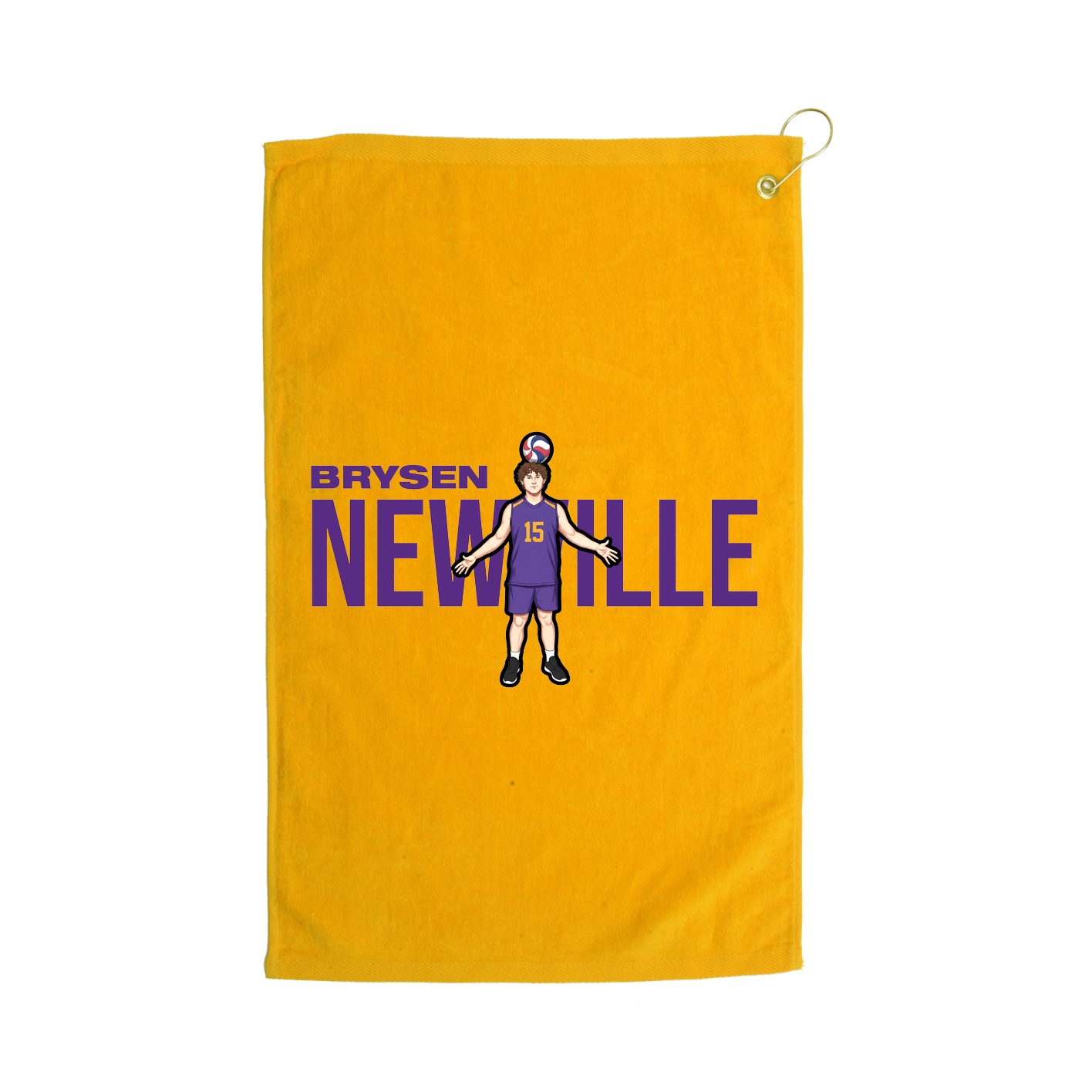 Golf Towel — Player Name in Gold