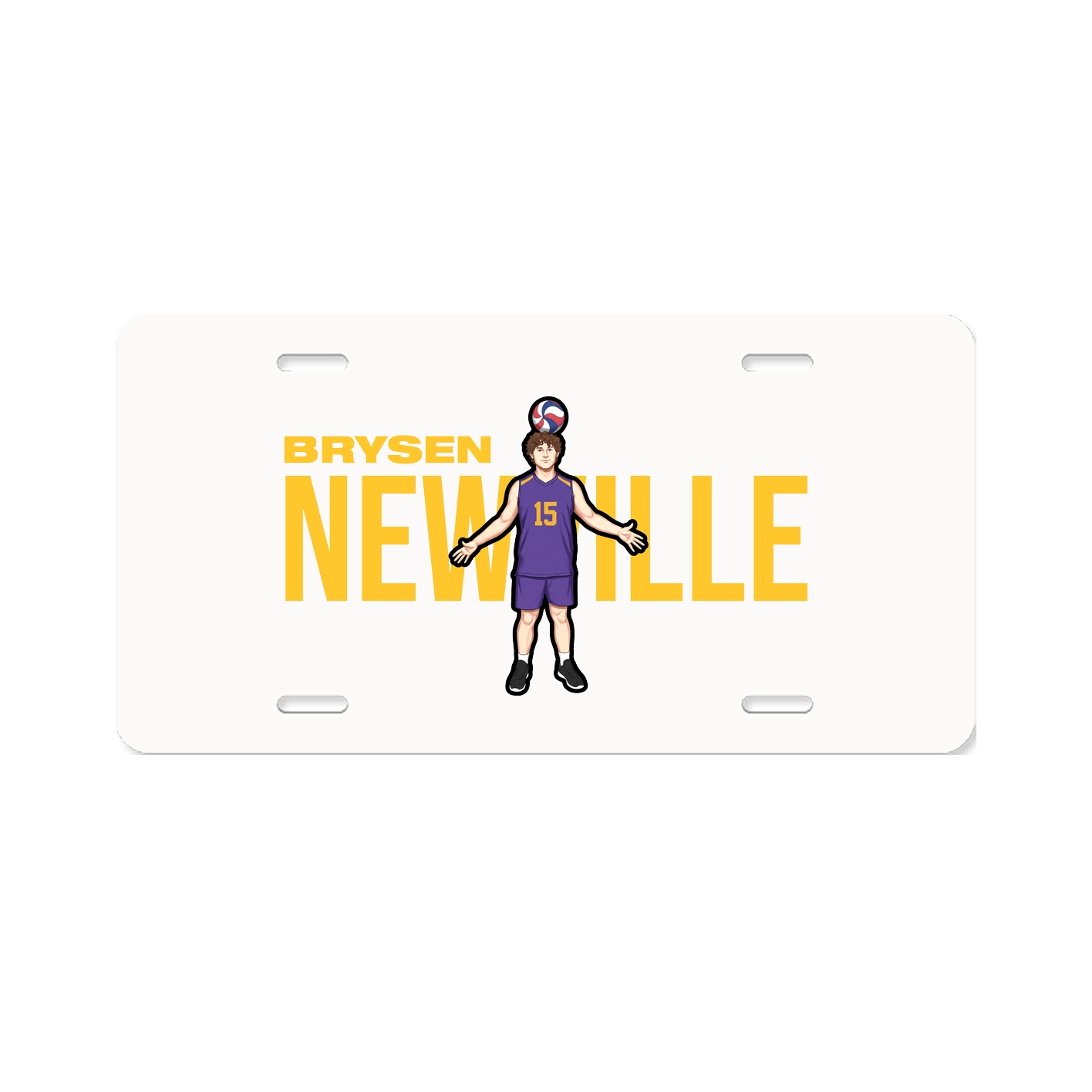 License Plate — Player Name in Classic