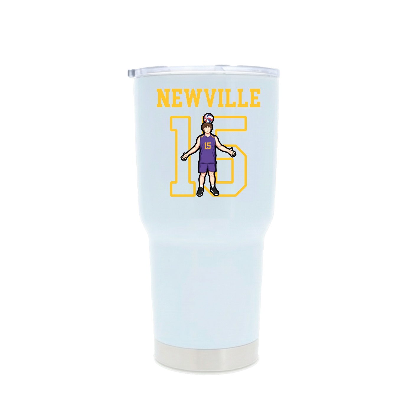 30oz Stainless Steel Tumbler — Shirsey in White