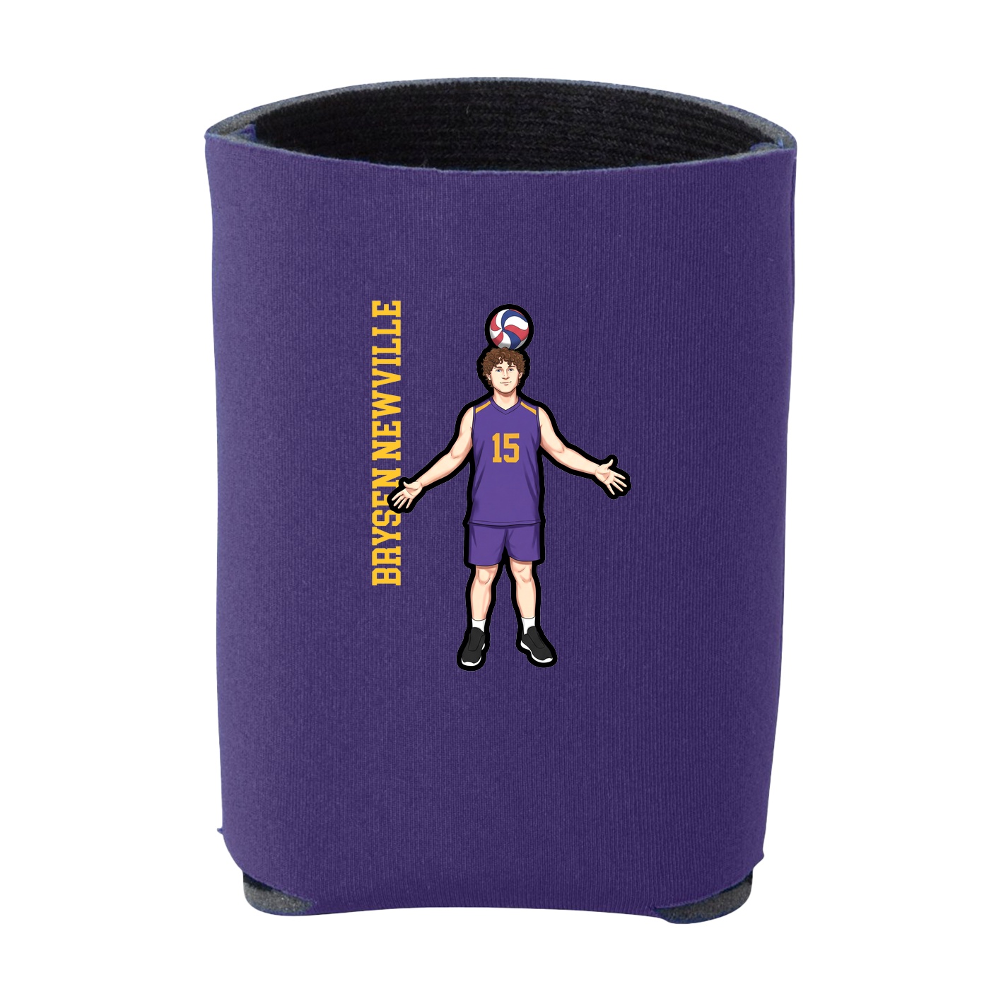 Can Holder — Name Vertical in Purple