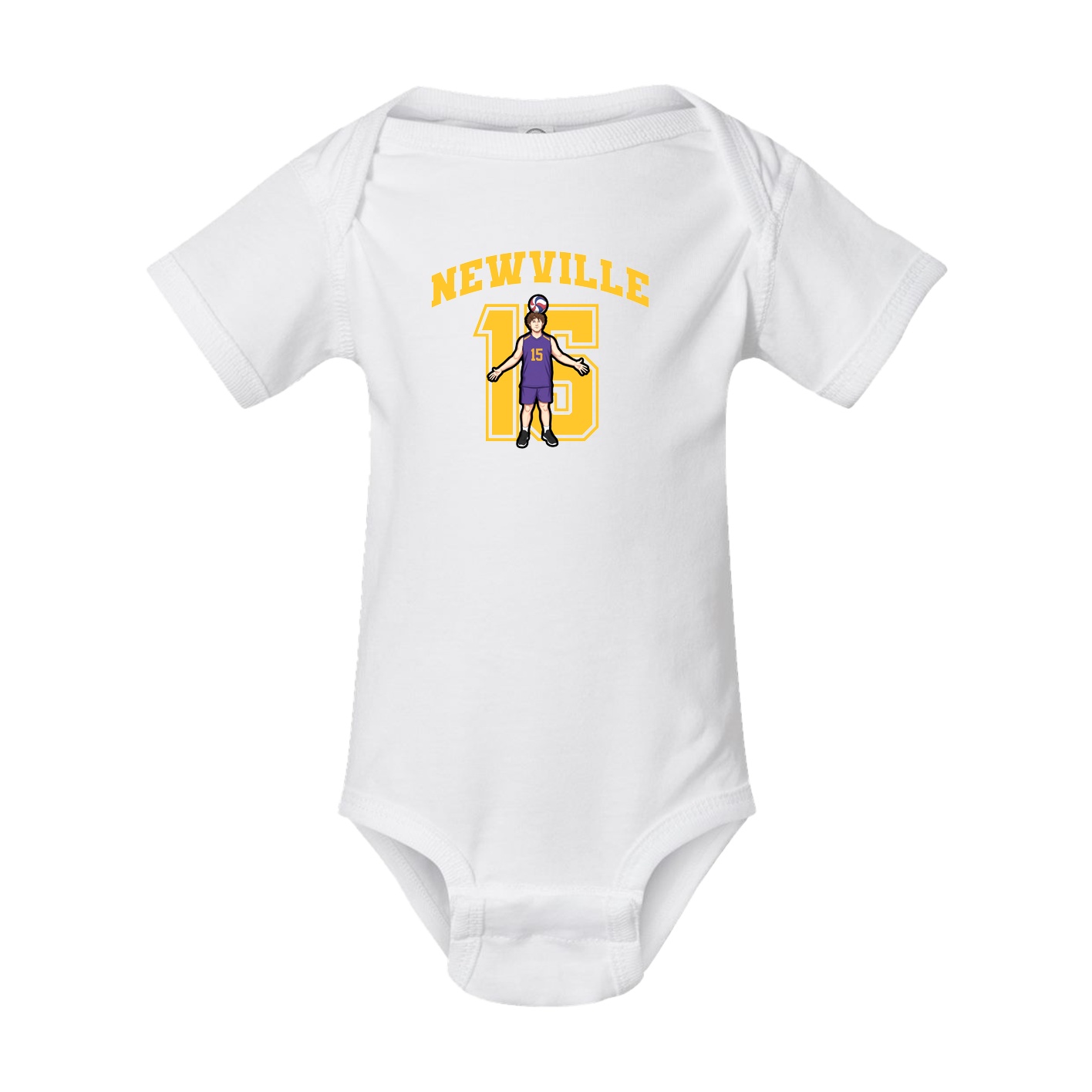 Baby Onesie — Number in White