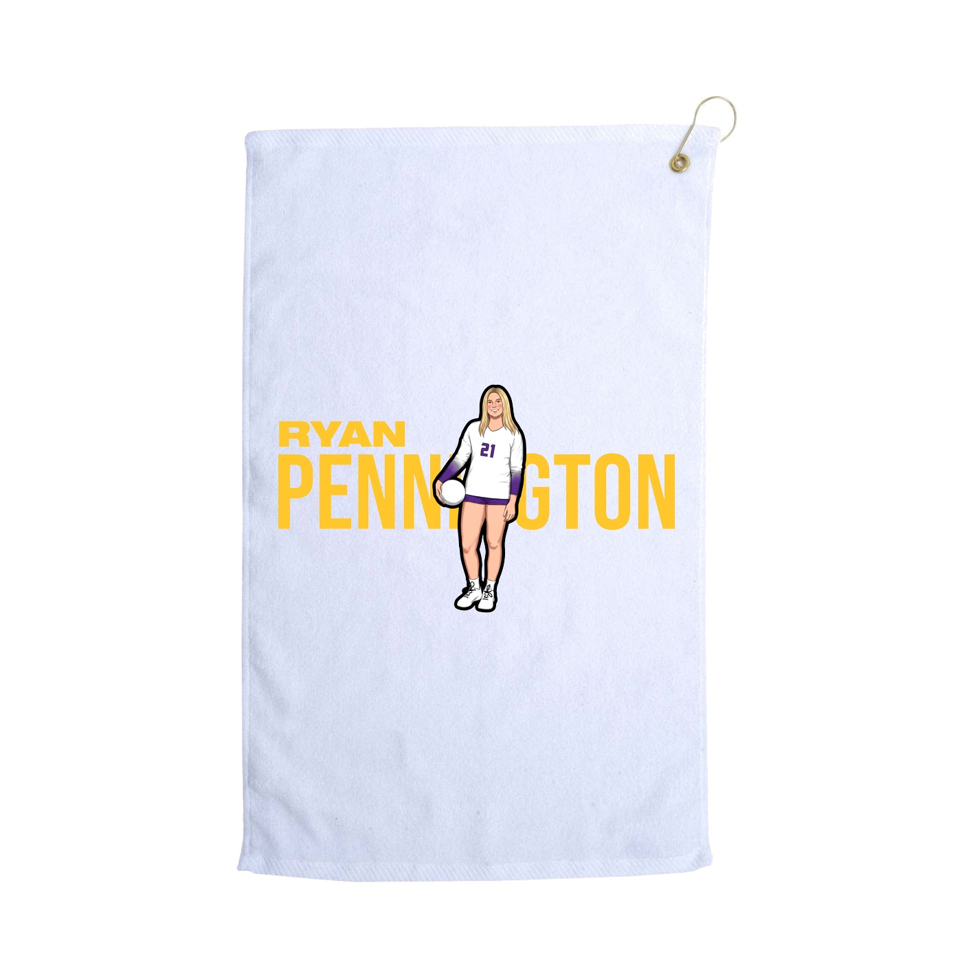 Golf Towel — Player Name in White