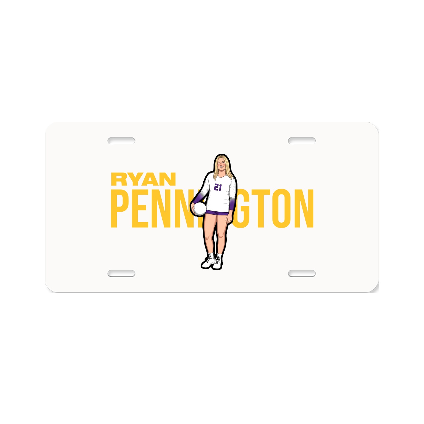 License Plate — Player Name in Classic