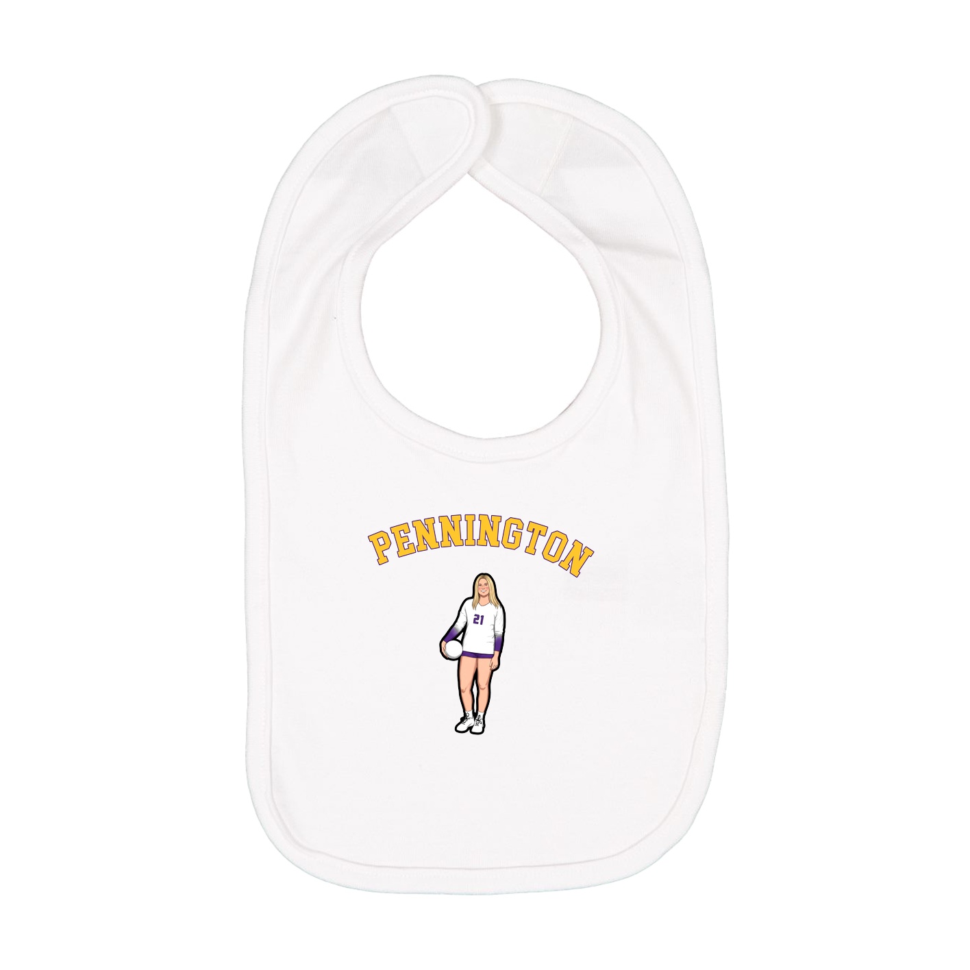 Infant Bib — Shirsey Arch in White