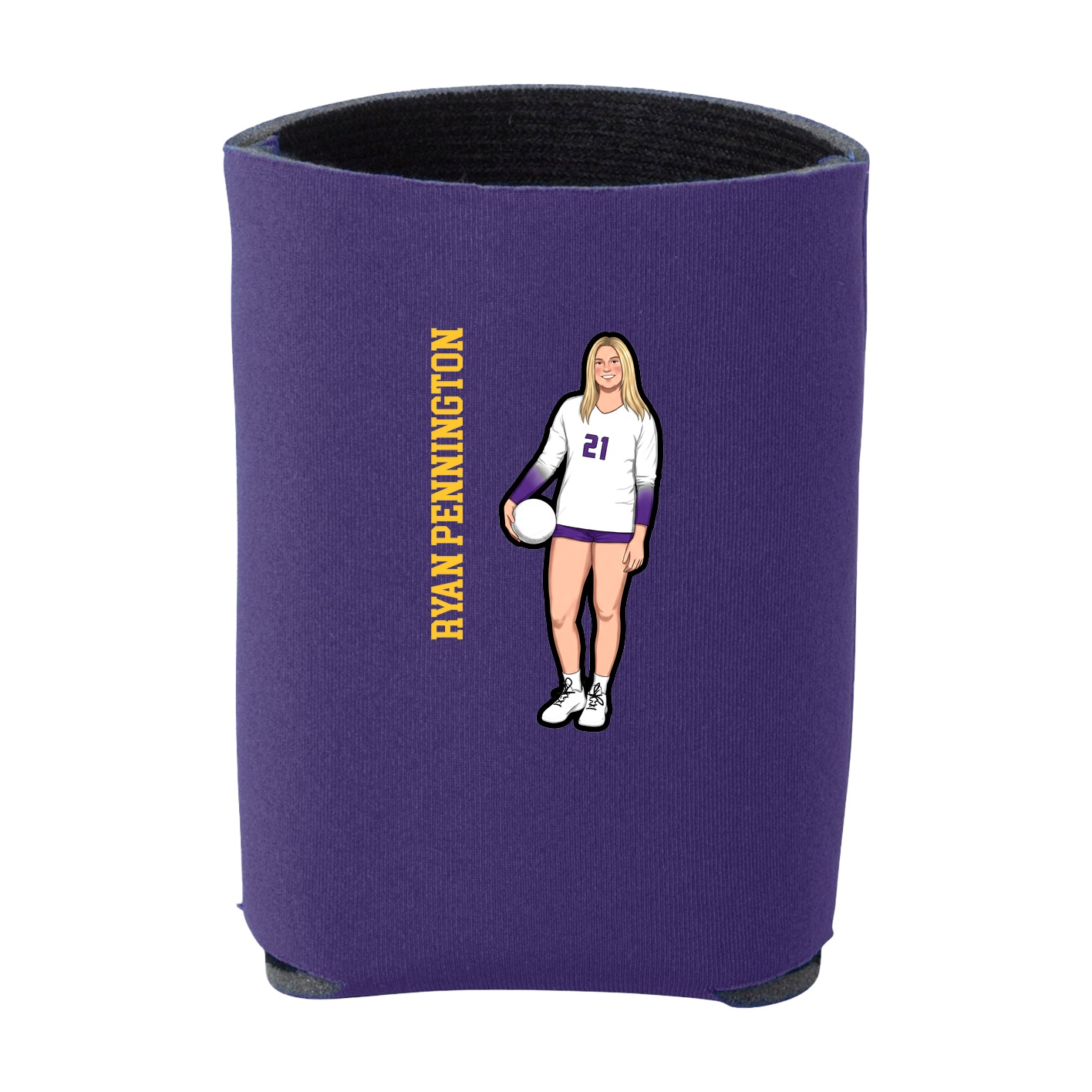 Can Holder — Name Vertical in Purple