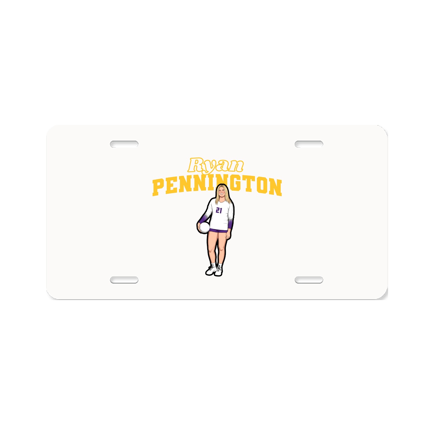 License Plate — Name Arch in Classic
