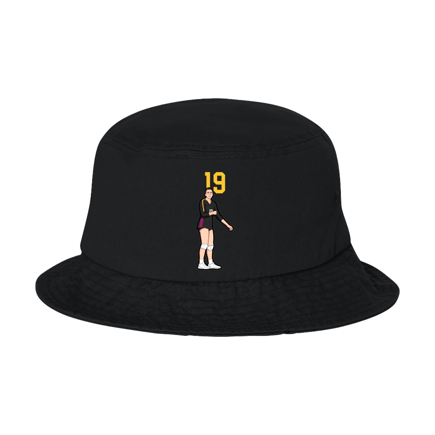 Bucket Cap — Number Top in Black