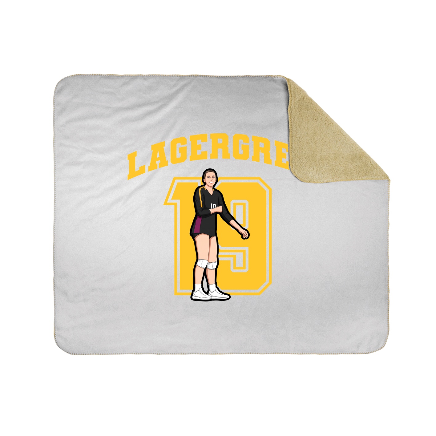 Throw Blanket — Number in White