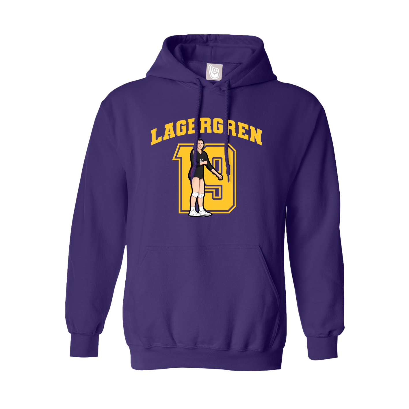 Hoodie — Number in Purple