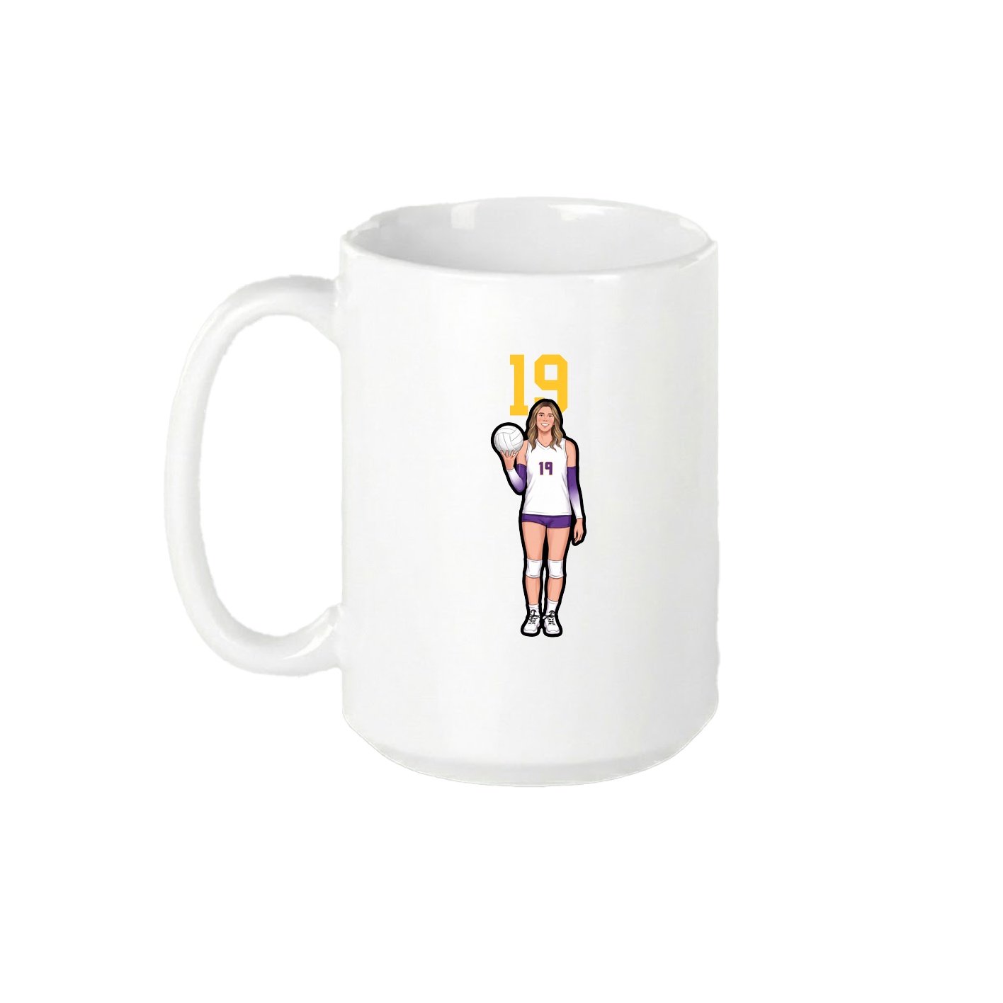 15oz Coffee Mug — Number Top in White