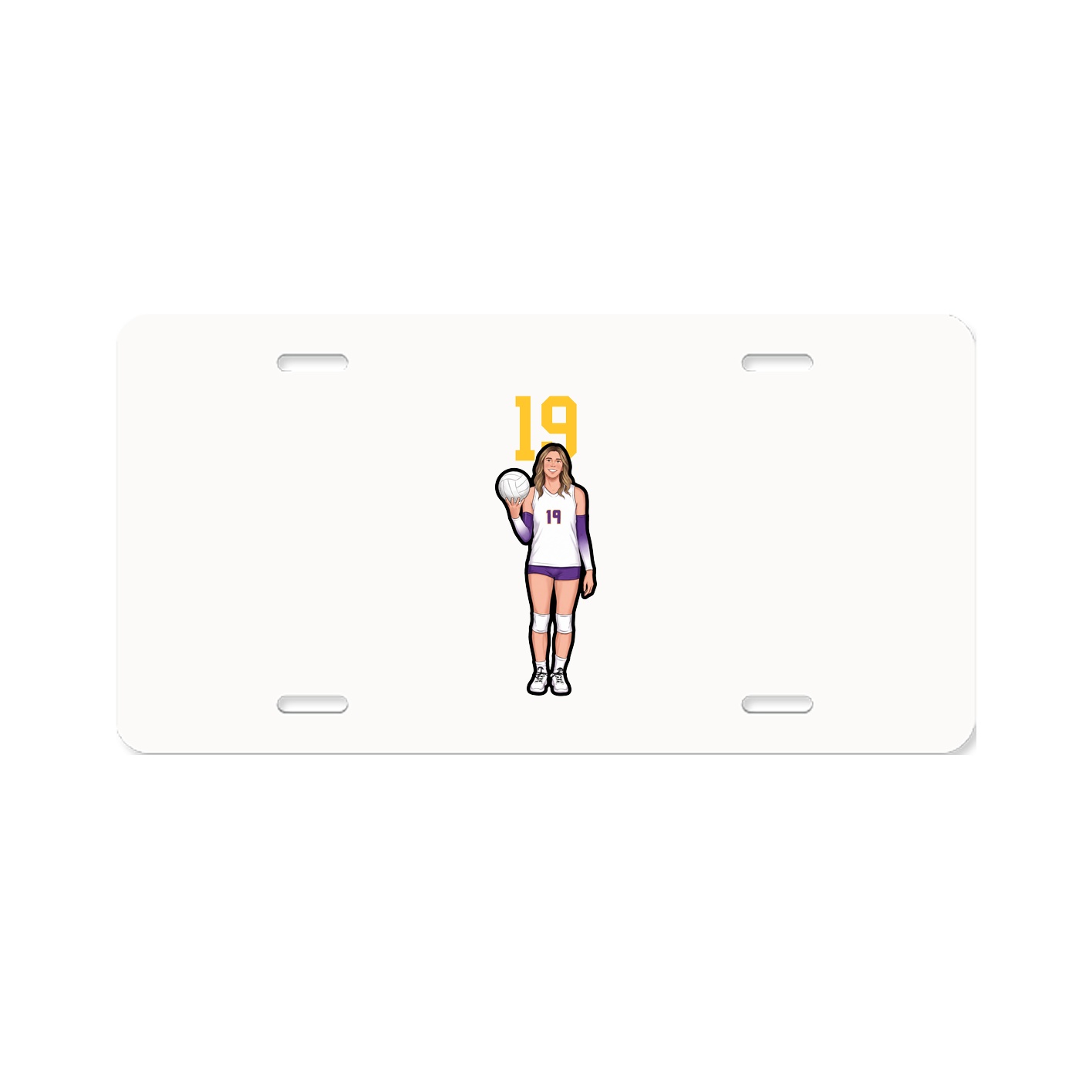 License Plate — Number Top in Classic