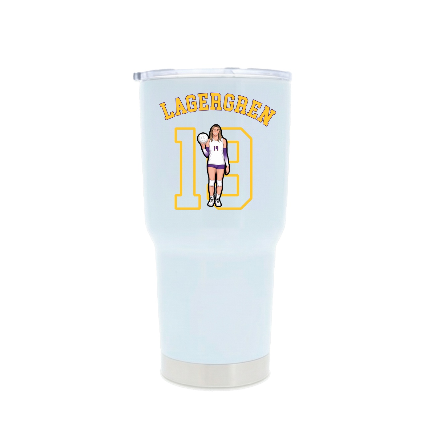 30oz Stainless Steel Tumbler — Shirsey Arch in White