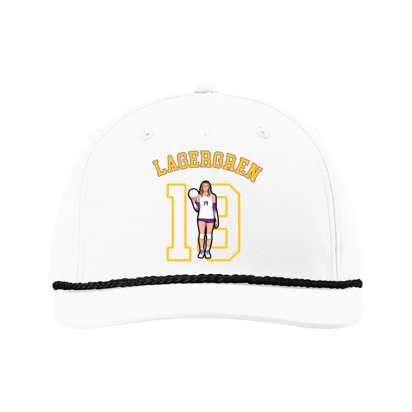 Five-Panel Classic Rope Cap — Shirsey Arch in White