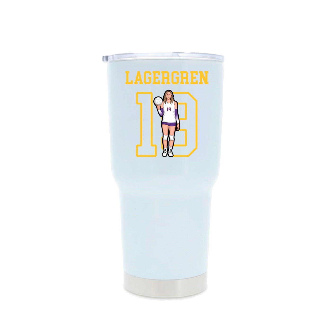 30oz Stainless Steel Tumbler — Shirsey in White