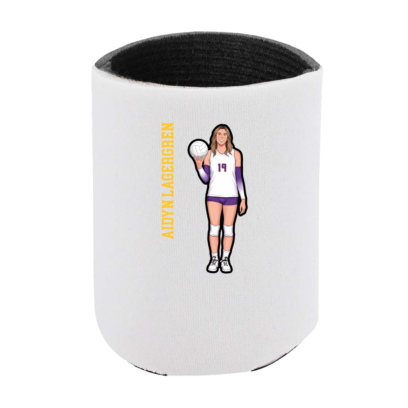 Can Holder — Name Vertical in White