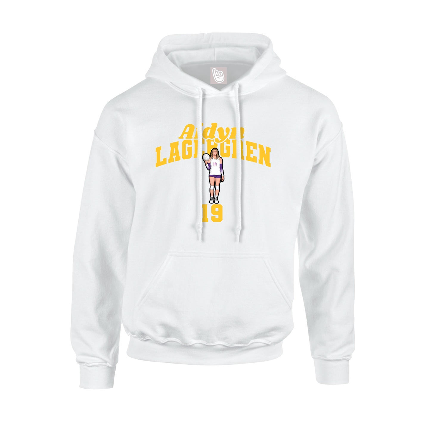Hoodie — Signature Arch in White