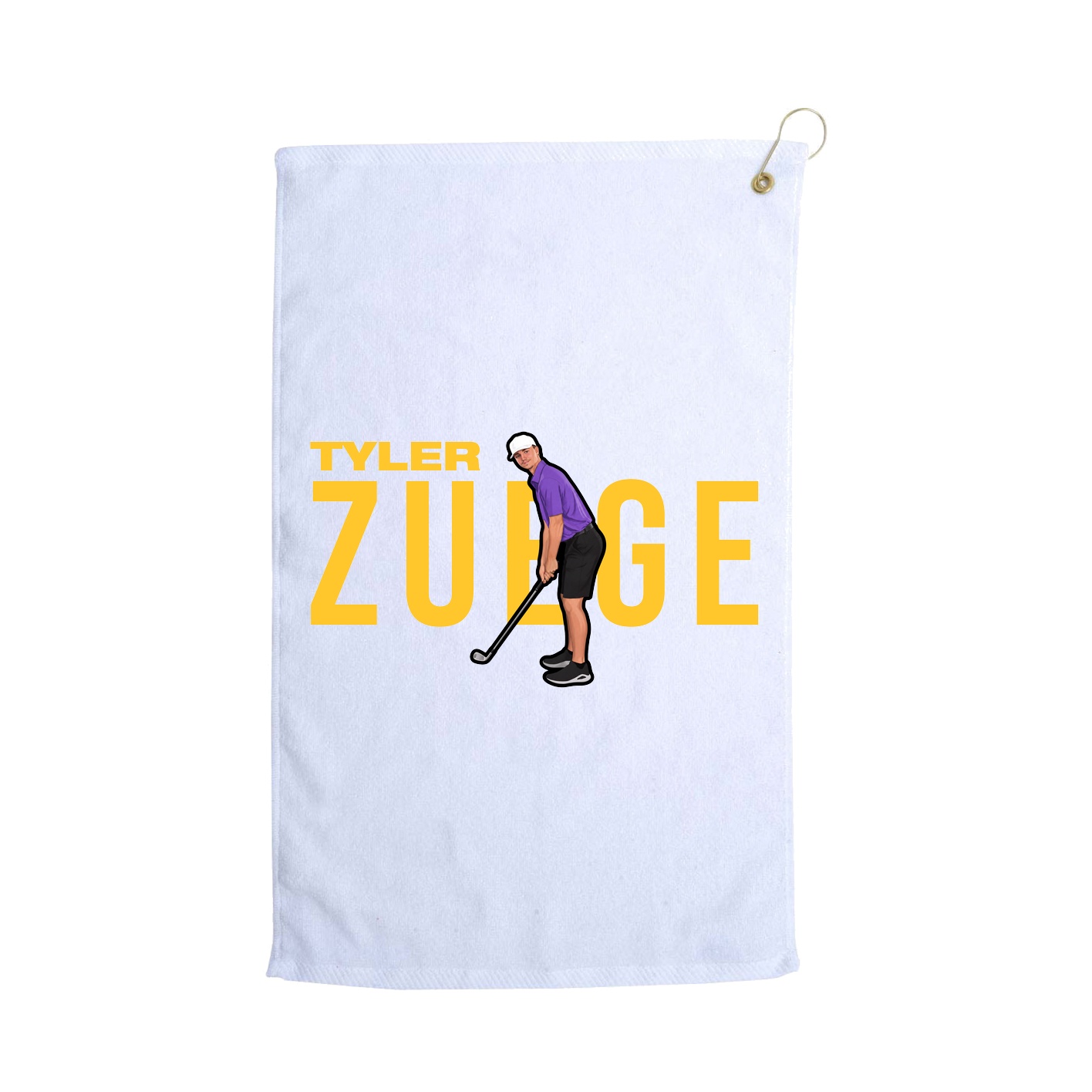 Golf Towel — Player Name in White