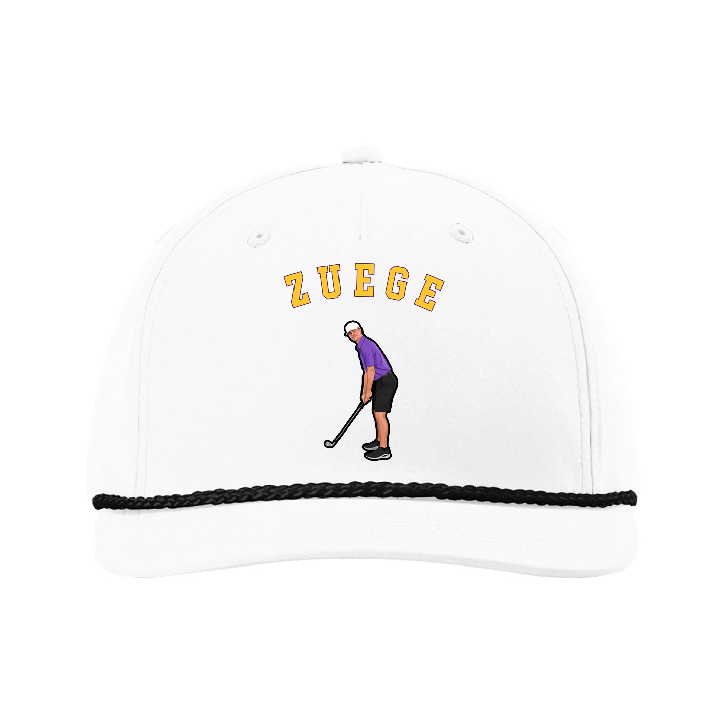 Five-Panel Classic Rope Cap — Shirsey Arch in White
