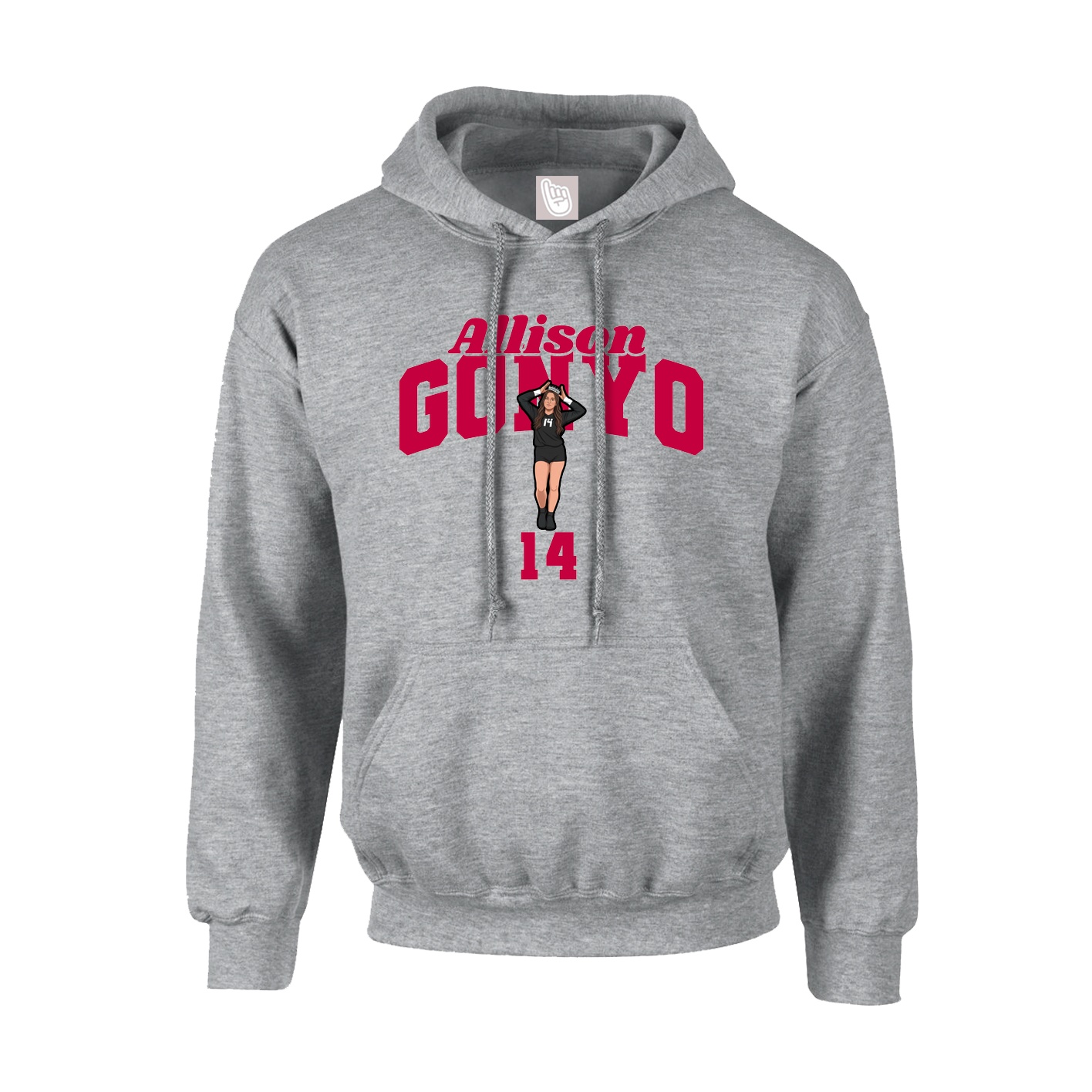 Youth Hoodie — Signature Arch in Grey